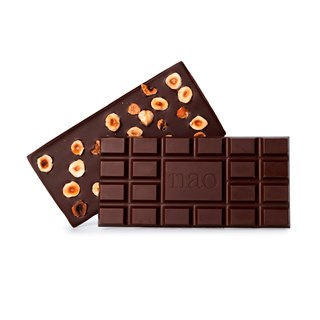 Nao Pure chocolade 72% met hazelnoten Sao tomé tablet bio 80g - 2901